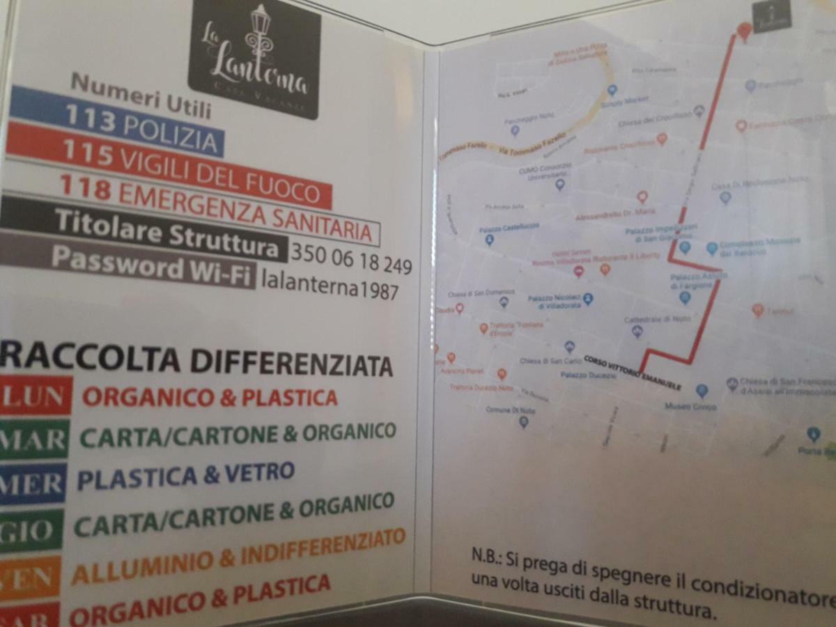 La Lanterna Casa Vacanze Apartment Noto Bagian luar foto